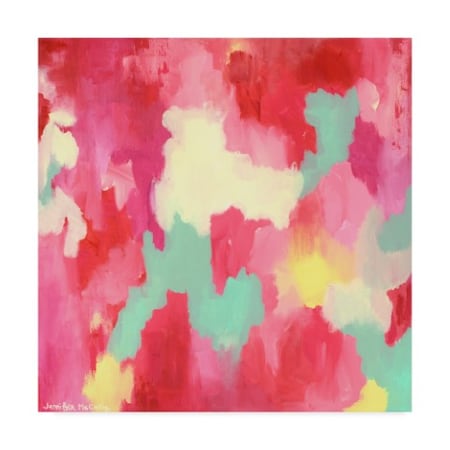 Jennifer Mccully 'Candy Clouds - Abstract' Canvas Art,14x14